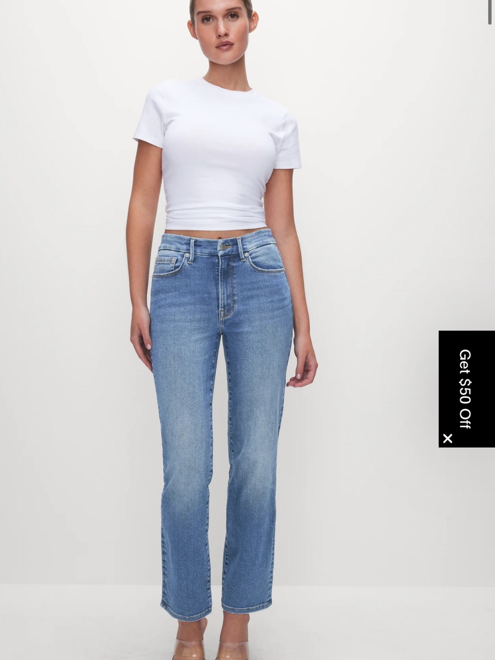 Good American Always Fits Good Legs Straight Jeans
